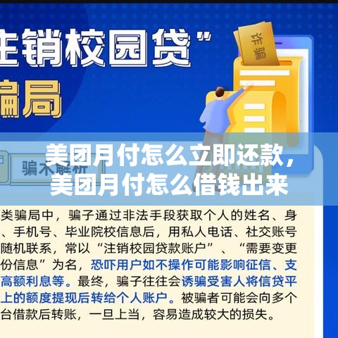 美团月付怎么立即还款，美团月付怎么借钱出来